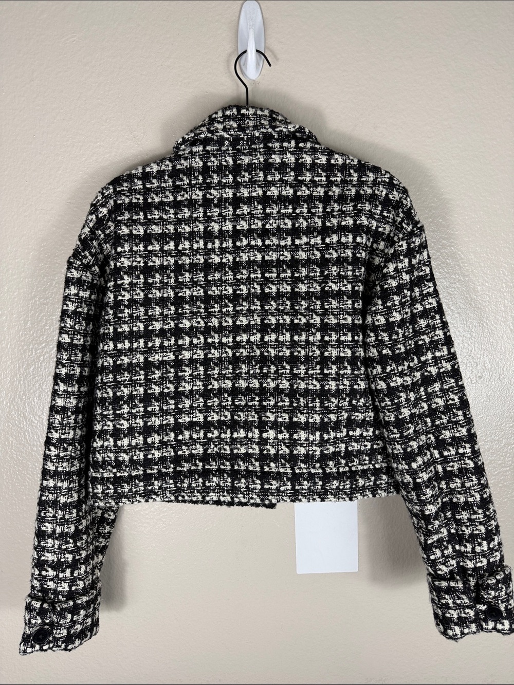 Anine Bing Adriana Jacket Black and White Tweed - Picture 7 of 8
